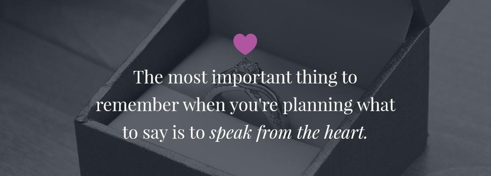 be sure to have a proposal speech ready